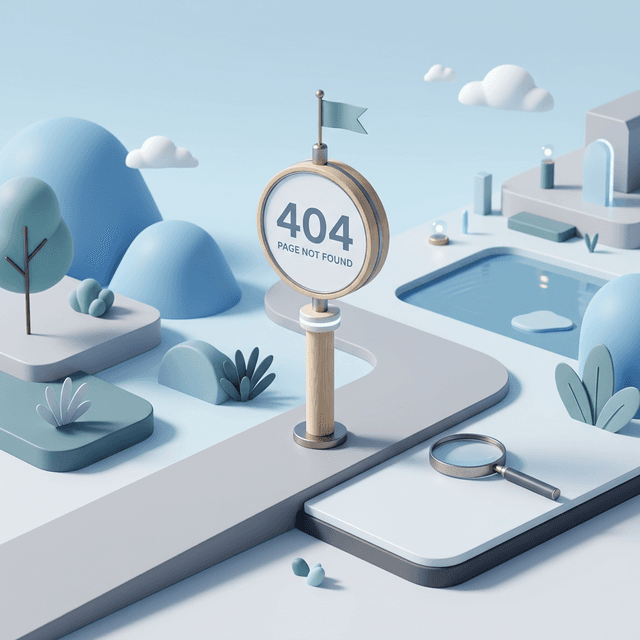 Website error and diagnostics screen showing missing page issues